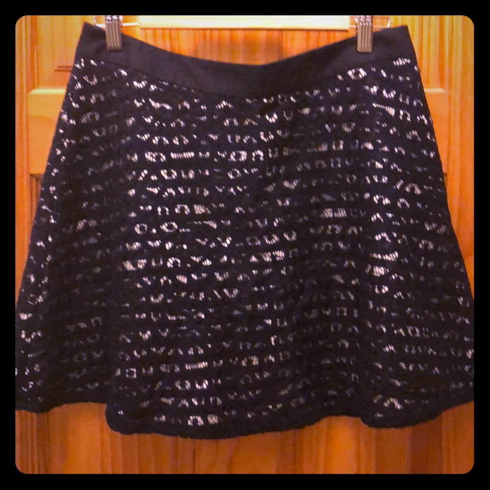 Navy & off white sz 8 circle skirt